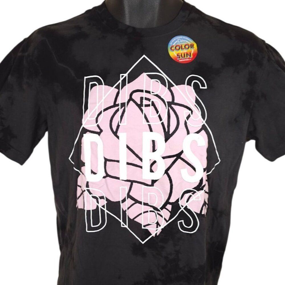 Dibs Rose T Shirt Mens Size Small Black Tie Dye Changes Color In The Sun